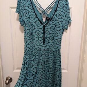 Dress, Shortsleeve, V-neck, Size XL, blue/green, Disney Nightmare Before Christm